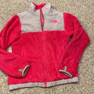 North Face girls fleece pink jacket